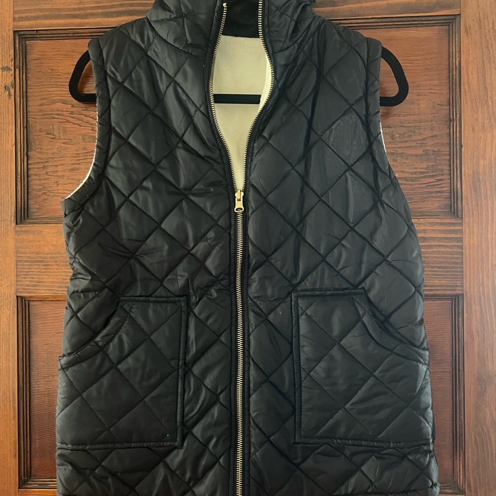 Black Quilted Vest
